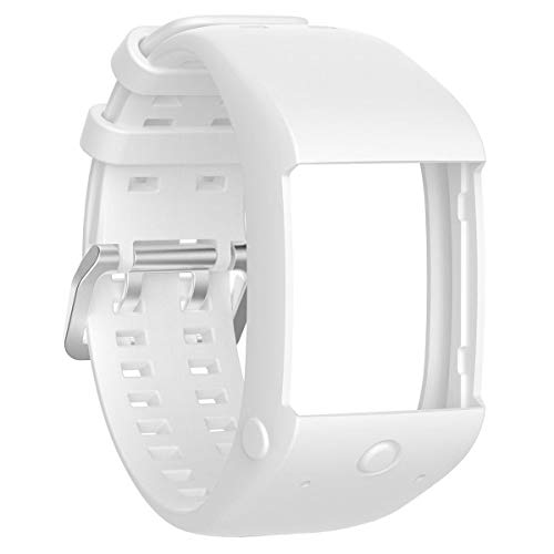AOLVO Bandas para Correa de muñeca Polar M600, Teepao Suave de Silicona, Correa Deportiva Compatible con Polar M600 GPS Smart Reloj Deportivo, Blanco