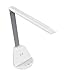 Produktbild MiLi Dimmbare LED Schreibtischlampe Tischlampe mit Kabelloser Ladestation Qi Wireless-Charging-Ladepad Touch + USB-Ladeanschluss Faltbar 2700~6500K Weiß+Silber