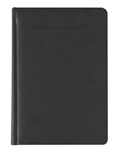 Wochenplaner Tucson schwarz 2020 - Bürokalender A5 - Cheftimer - 1 Woche 2 Seiten - 128 Seiten - Tucson-Einband - Terminplaner - Notizbuch