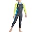 Produktbild Swallowuk Kinder Mädchen Jungen Sonnenschutz Surfen Anzüge Strand Badeanzug Bademode Jumpsuit Lange Ärmel Overall Schwimmanzug Neoprenanzug (M, Grau)