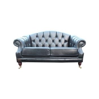 Victoria 2 Seater Chesterfield Leather Sofa Settee Old English