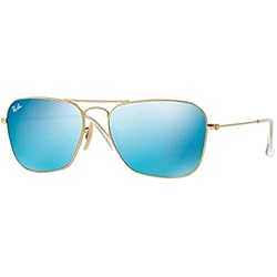 Ray-Ban RB3136 - Caravan, gafas de sol, unisex, color azul (matte gold), 58 15