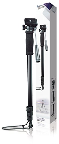 König KN-TRIPOD45N Monopié para Cámaras de Fotos y Vídeo, 4 Alturas, Negro