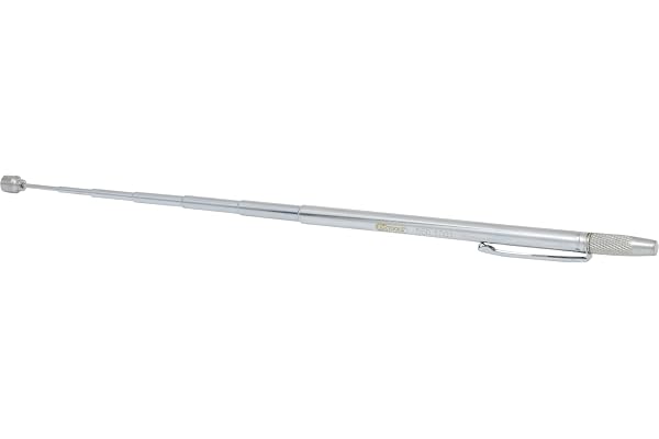 KS Tools 550.1001 2 i 1 teleskopmagnethållare med rengörings- och inställningsverktyg för tvättmunstycken, 150-675 mm