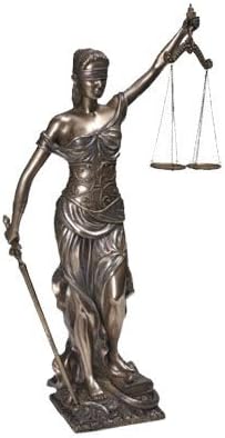 18 Blind Lady Scales of Justice Statue Lawyer Attorney Judge Figurine by Not Just an Empty Box