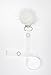beautiful lovely Girls/boys pacifier soother dummy holder clip {white solid -mink fur ball}