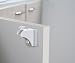 CALISH Baby Safety Cupboard Locks Set No Drilling Magnetic Adhesive Lock for Drawers, Cabinets White (4 Locks+1 Keys)