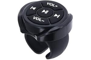AITOPLUS Inalámbrico coche volante botón de control remoto de apoyo Bluetooth de control adecuado para Android iPhone Wince conectado a GPS de navegación multimedia de control de radio DVD de música con la luz