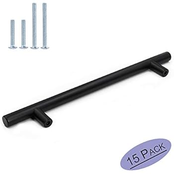 15 Stück Griffe 160mm Lochabstand - Schwarz Küchenschrank Türgriffe