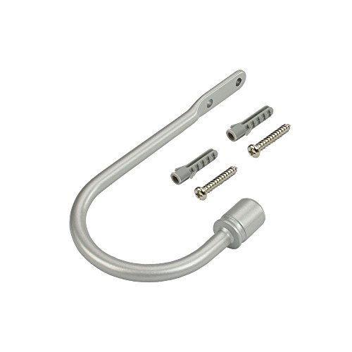 Liedeco Raffbügel Metall silbermatt 1 Stück für 16 mm Gardinenstangen, Stilgarnituren - 3