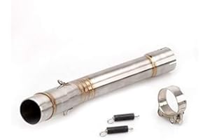 KYN Motocicleta Escape Medio Enlace Tubo Acero Inoxidable Escape Conexión Sistema Accesorios 51MM para Yamaha YZF R6 YZFR6 YZF-R6 1998 1999 2000 2001 2002 2003 2004 2005