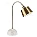 Produktbild DJ0001 Moderne Tischlampe, Nachttischlampe, Kreativer Amerikanischer Justierbarer Messing Überzogener Lampenschirm, Marmorunterseiten-Tischlampe, Innenbeleuchtung des Schlafzimmers Wohnzimmer,Gold,A