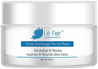 Rose Gommage Facial Mask - Hydrate Nourish Skin - Exfoliate Dead Cells - Spa Treatment Smoothing Complexion Masque - Deep Cleanses Pores - Absorbs Excess Oils Leaving Skin Revitalized & Renewed