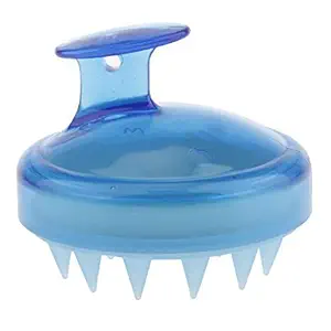 MagiDeal Soft Silicone Shampoo Scalp Shower Hairbrush Hair Washing Exfoliating Massager Brush Comb for Men Women Red Blue Massage Scalp and Get Rid of Dandruff Manual Hair Massager, Blue