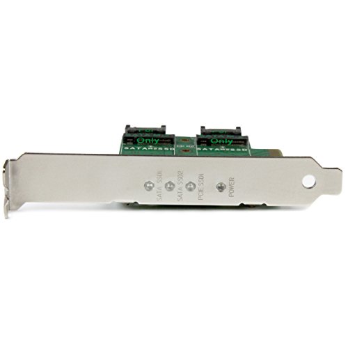 StarTech.com 3 Port M.2 SSD (NGFF) Adapterkarte – 1x PCIe (NVMe) M.2, 2x SATA III M.2 – PCIe 3.0 – PCI Express 3.0 M.2 NGFF Karte - 4