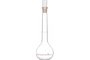 stonylab Matracci Tarati da Laboratorio, Matraccio Tarato Classe A con Tappo in Vetro, Tolleranza Palloni a Parete Pesante in Vetro Borosilicato, ±0,03ml, 25ml