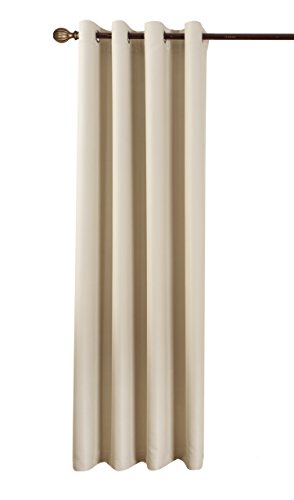 KEYNIS Gardinen Blickdicht Verdunklungsgardine mit Ösen, Thermogardine Verdunklungsvorhang für Schlafzimmer 2er set (140x245cm, Beige) - 3