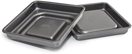 Love Cooking Company Mrs. Fields(TM) Fill N Flip Square Cake Pan Set-9-inch x 9 x 2.25-inch, Other, Multicoloured, 6.98 x 22.22 x 22.22 cm