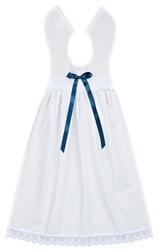 Preisvergleich Produktbild Bateo Design Baby Taufaufleger mit Spitze und Schleife Dunkelblau