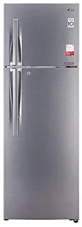 LG 335 L 3 Star Inverter Frost-Free Double Door Refrigerator (GL-T372JDS3, Dazzle Steel, Convertible)