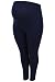 Womens Bump It Up Maternity Cotton Elastane Leggings With Comfort Panel Size 20 Navy