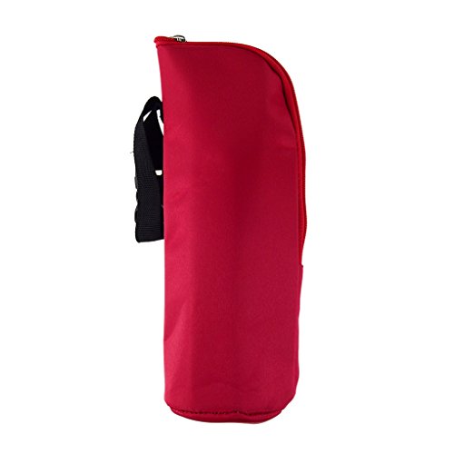 Durable Baby Thermal Feeding Bottle Warmers Bag Mummy Insulation Tote Bag Hang in the Baby Stroller,Red