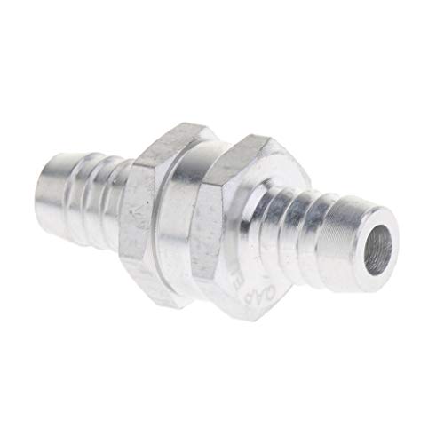 Preisvergleich Produktbild perfk 6-12mm Aluminiumlegierung Rückflussverhinderer Rückschlagventil für für Automotive, Schiff, Hubschrauber, Motorrad - Silber, 12 mm