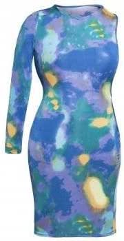 blue print midi dress