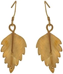 Claire Hawley Handcrafted Sterling Silver With Gold Vermeil Silver Birch Tree Leaf Earrings