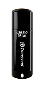 Transcend JetFlash 350 16GB USB Pen Drive (Black)