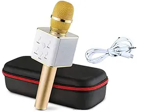 Goodmarts Mike Q7 Advance Handheld Wireless Singing Mike Multi-Function Bluetooth Karoke Mike with Microphone Speaker for Kids (GM-MQ7-11)