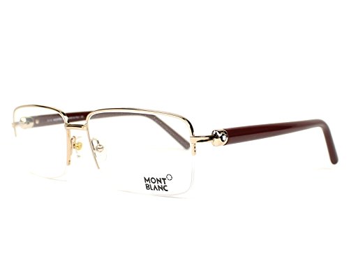 Preisvergleich Produktbild Montblanc Brillen Für Mann 0487 028, Shiny Rose Gold Metallgestell, 60mm