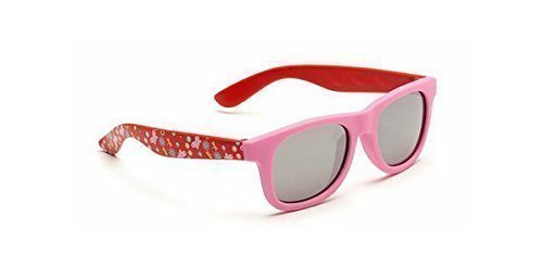 Baby Toddler Pink & Red Wayfarer Sunglasses with Soft Durable Plastic Frame and Black Smoked Lenses Providing Full UV 100% Protection Ideal for 0 to 3 Years