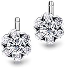 Sparking 925 Sterling Silver Cubic Zirconia Stud Earring Pendant Necklace Tennis Bracelet Jewelry Set for Wedding Bridal Party