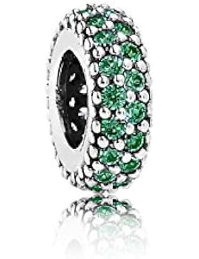 Pandora Damen-Bead-Zwischenelement Pavé-Inspiration 925 Silber Zirkonia grün - 791359CZN