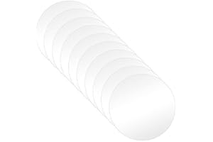 TSKDKIT 10cm Acrylic Discs Circle Plastic Sheet Clear Plastic Discs Sheet Round Discs Sheets for Cake Topper, Christmas Decor, Craft DIY, Printing etc