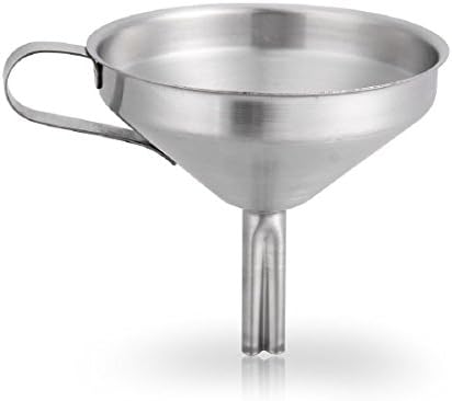 91Love Stainless Steel Funnel With Removable Strainer Filter Large Wide Mouth Funnel Oil Water Liquid Lab Car Kitchen Tool - Silver