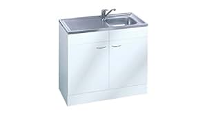 HELD MÖBEL Spülenschrank, Breite 80 cm weiß: Amazon.de: Küche & Haushalt