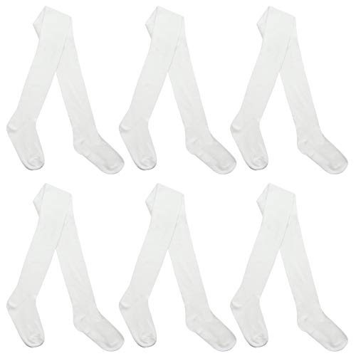 I.L.C.K - Mallas de algodón para niñas (3 pares) Blanco White 6-pack 3-4 Años
