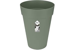 Elho Loft Urban Rond Haut 35 - Pot De Fleurs pour Extérieur - Ø 33.5 x H 45.3 cm - Vert/Vert Pistache