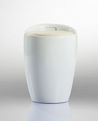 Badhocker Sitzhocker Hocker Stuhl mit Stauraum Weiss DH0602 – Duhome – mit Stauraum abnehmbare Sitzkissen Wäschehocker - 2