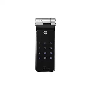 Yale YDR 414 Smart Rim Lock with Biometric, Pin & Mechanical Key Access, Color- Black(Free Installation)