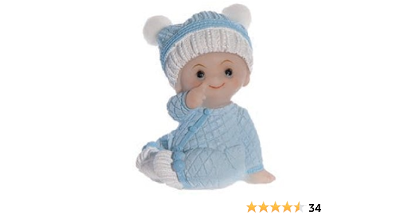 Magnifique Petit Bebe Bleu Assis De 7 5 Cm De Hauteur Amazon Fr Bebe Et Puericulture