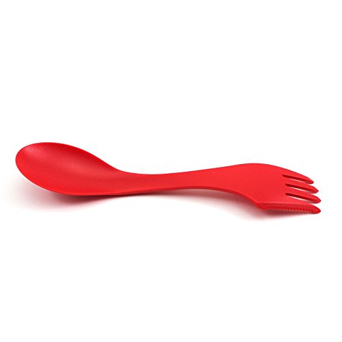 3 in 1 Löffel Gabel Messer Besteck Reisen Wandern Geschirr Besteck Spork Rot