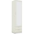 CASPIAN Engineered Wood 1 Door Wardrobe (White) | Pre-Assembled Furniture | Cupboard/Almirah for Bedroom, Office, Kid’s Room | Home Clothes Storage Organizer with Dressing Mirror