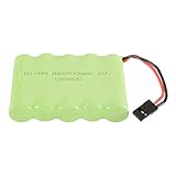  Tutmonda RC 6V 2500mAh AA NI-MH Batería Recargable Plana con Conector Futaba para Hitec JR
