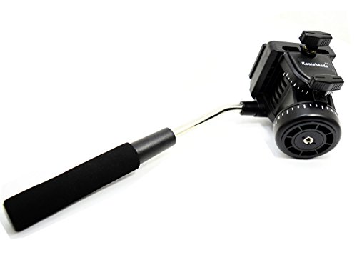 Koolehaoda   Acción de cabezales de vídeo arrastre del fluido Bola de la pista de amortiguación hidráulica   Cabeza fluida de vídeo para la cámara del trípode 2 placa de liberación rápida