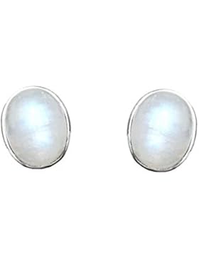 Austral Jewellery Ltd Damen-Ohrstecker Sterling-Silber 925 Mondstein