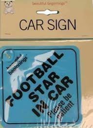 BEAUTIFUL BEGINNINGS Blue Car Signs