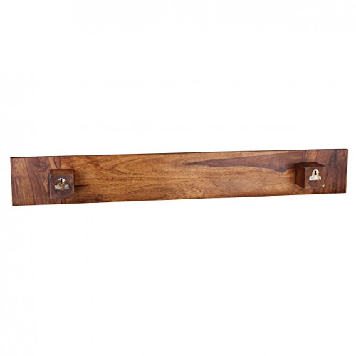 FineBuy Handtuchhalter Massivholz Sheesham 110 cm Wand-Regal Landhaus-Stil Bad-Zubehör Badezimmer-Möbel Natur-Produkt Badregal Design Handtuchständer Naturholz unbehandelt Badablage zum Aufhängen - 7